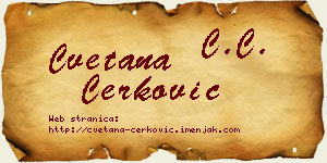Cvetana Čerković vizit kartica